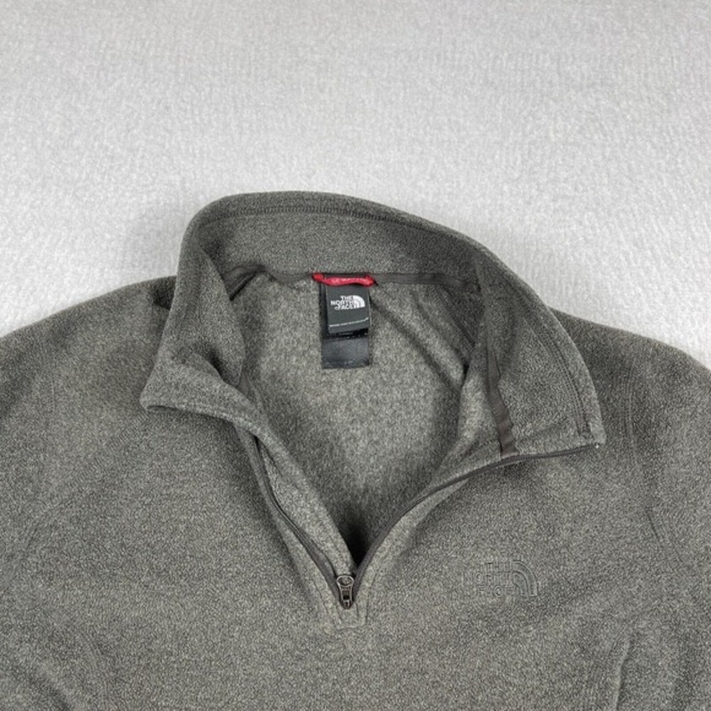 The North Face Sweater Womens Large Gray Fleece 1/4 Zip Pullover Outdoors Hike - Picture 3 of 16